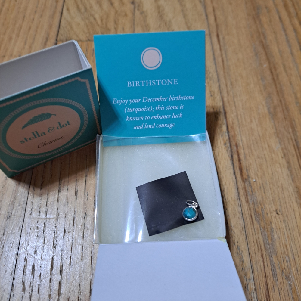 Stella & Dot Turquoise Birthstone Charm